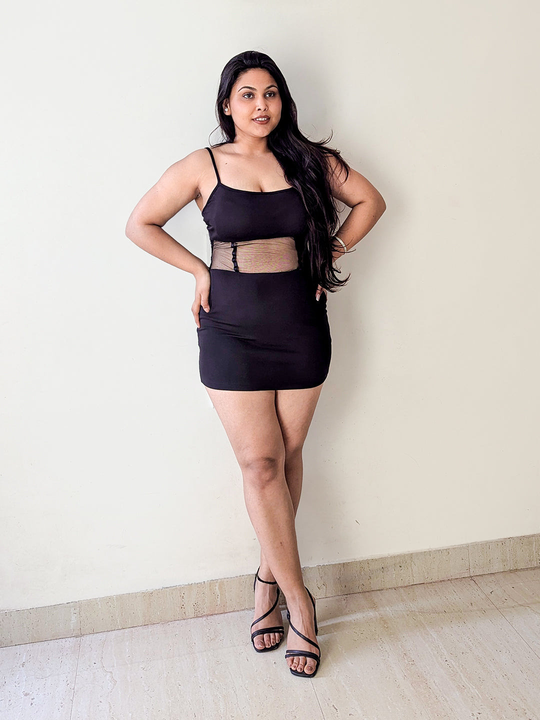 Cheekee Midnight Mesh Dress 🖤🔥