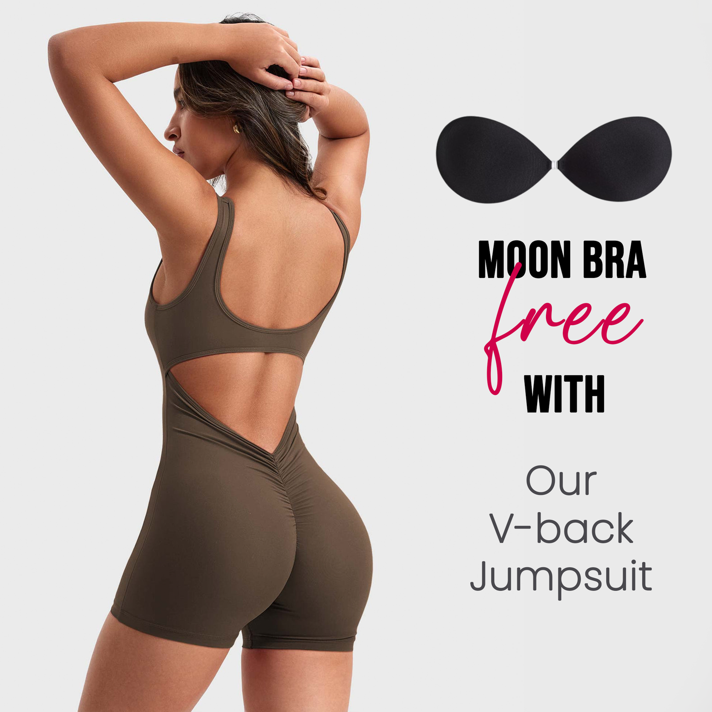 V-Back Snatched Romper + FREE Moon Bra (Limited-Time Combo)