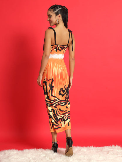 Women Bodycon Multicolor Dress