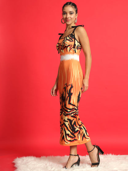 Women Bodycon Multicolor Dress