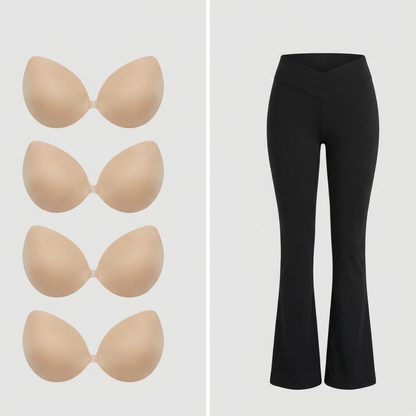 Best Sticky Bra Combo Offer - Buy 4 Moon Bras Get 1 Free Leggings