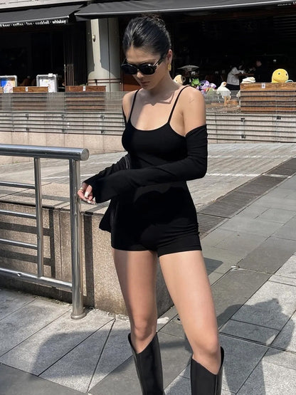 Cheekee "Effortless Edge" Mini Jumpsuit – Sleek, Chic & Playful ✨