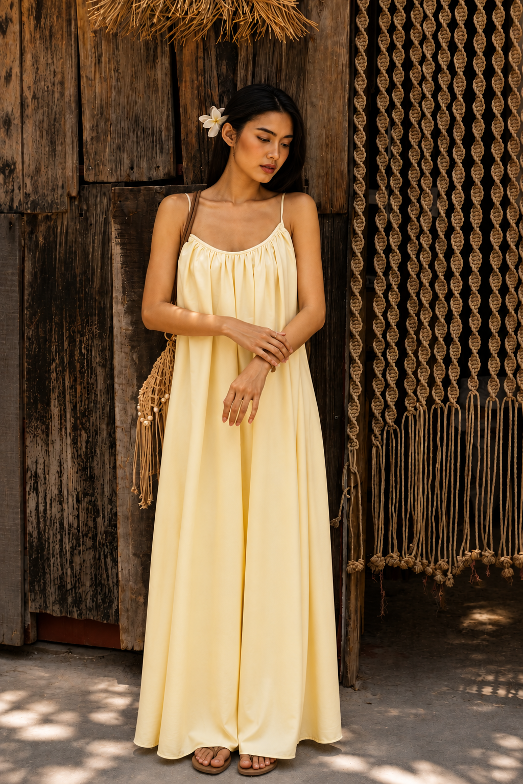 Cheekee Butterflow Maxi – Backless Satin Maxi Dress