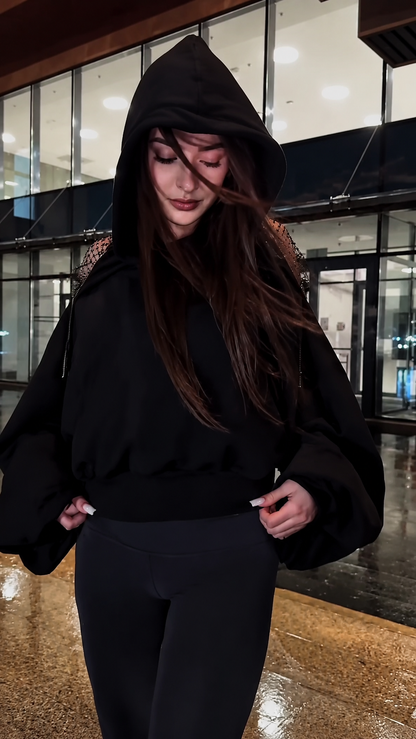 Main Character Hoodie for Women | Black Oversized Hoodie