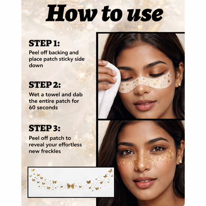 Gold Glitter Freckle Makeup Patch