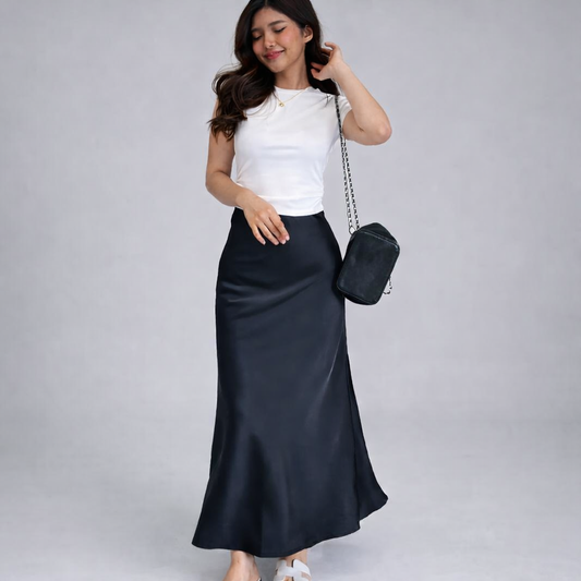 Cheekee Premium Satin Maxi Skirt