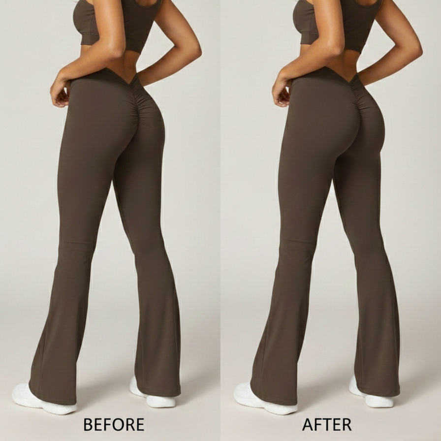 V-Back Flared Leggings + Free ButtLiftPro Padded Panty Deal