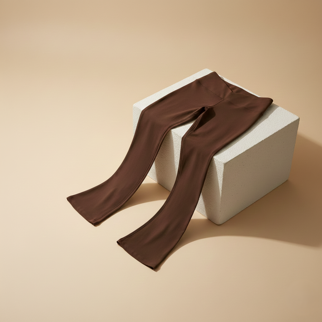 Women's Flared V-Back Leggings with Complimentary Moon Bra | Style & Support Deal