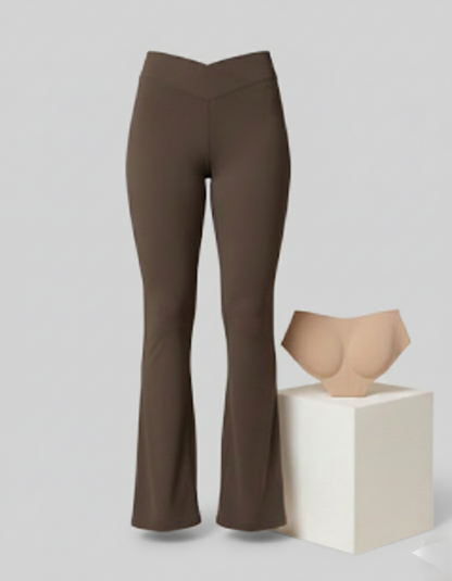 V-Back Flared Leggings + Free ButtLiftPro Padded Panty Deal
