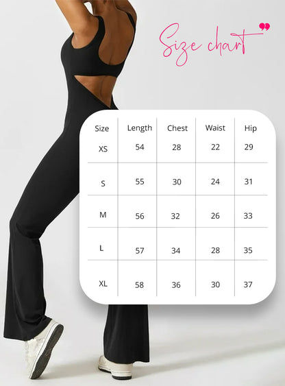 Cheekee V-Back Flared Jumpsuit (Pack of 2)