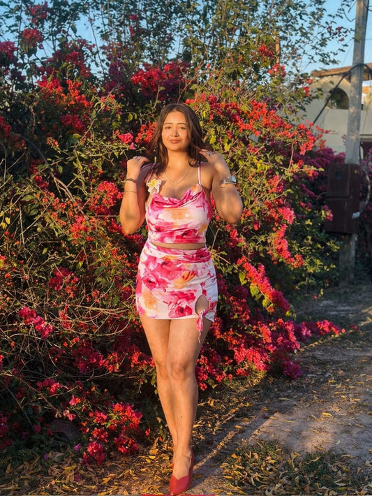 Cheekee Women's Two-Piece Multicolor Dress – Bold & Trendy