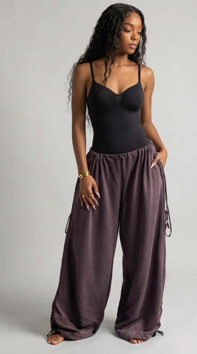 Wanderlust Parachute Pants & Sculpt Bodysuit Set